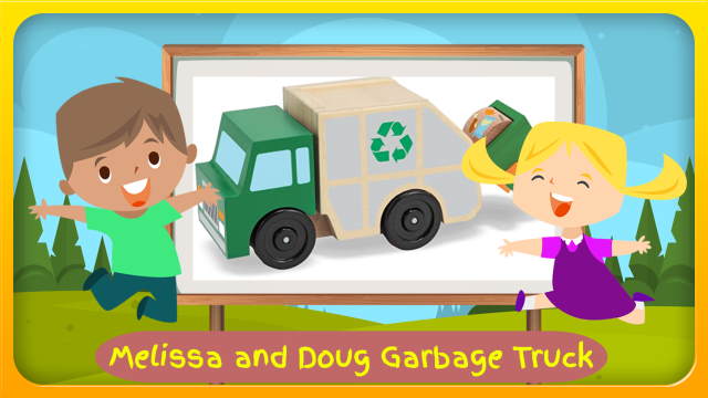 Image bears the text: "Melissa and Doug Garbage Truck".