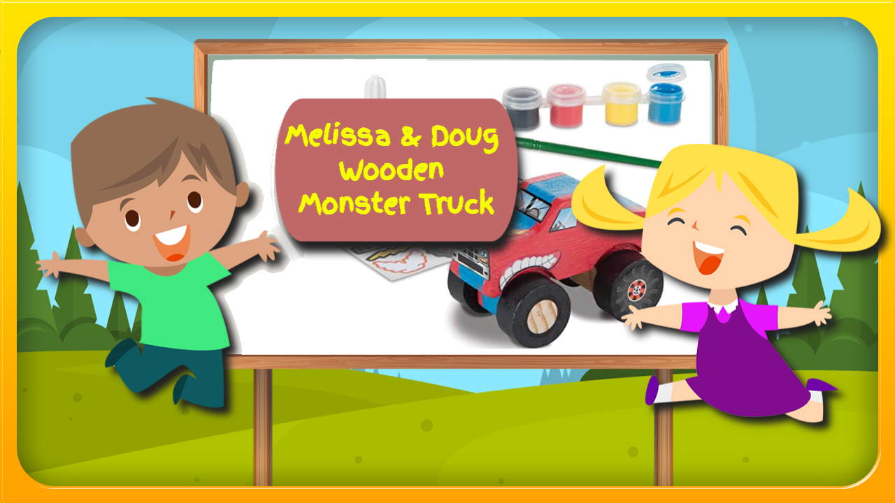 Image bears the text: "Melissa and Doug monster truck toy".