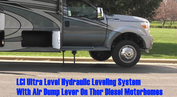 LCI Ultra Level Hydraulic Leveling System On Thor Motorhome.