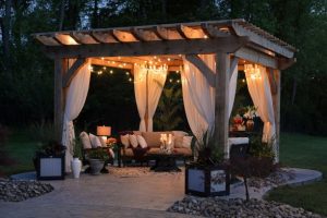 pergola fairy lights