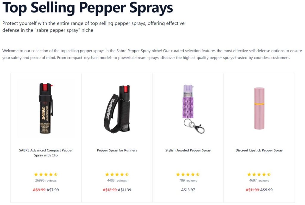 Top Selling Pepper Sprays