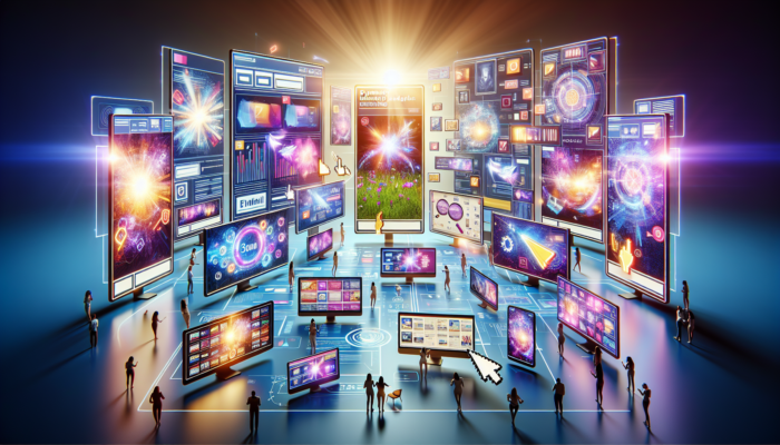 Vibrant digital screens showcasing dynamic ads to engage viewers and drive traffic.