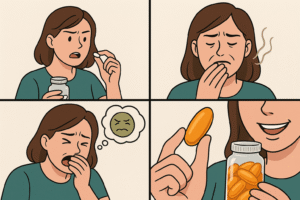 Gel supplements cover the unpleasant taste