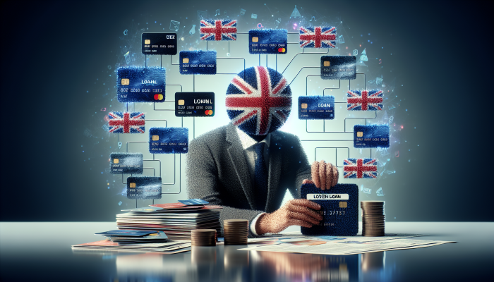 Debt Consolidation vs Personal Loans: A UK Guide | DCL Person in the UK consolidating multiple credit cards and loans into one manageable loan with lower interest rate.