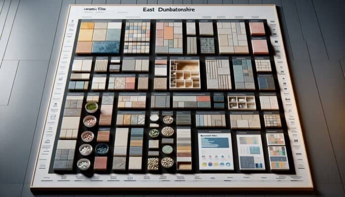Budget-friendly and eco-friendly ceramic tiles from various brands showcased in a modern East Dunbartonshire home.