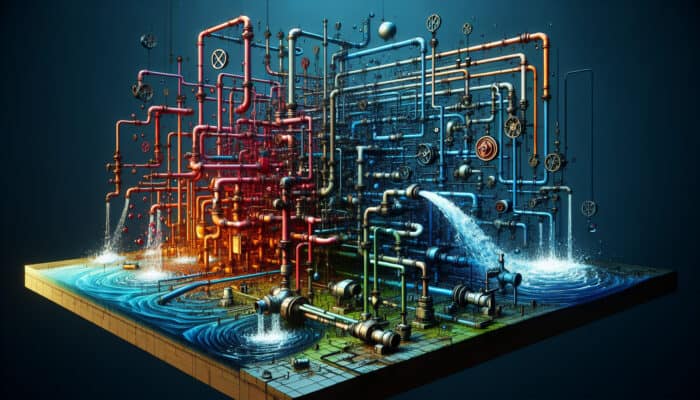 Backflow Testing Services in Whistler: Diagram of plumbing system showing backflow risks from pressure drops, cross-connections, and failed devices.