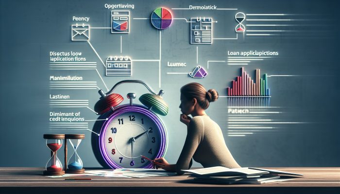 How Credit Inquiries Affect Consolidation Loans: UK Guide | DCL A person strategically planning loan applications on a calendar to minimize credit inquiry impact.
