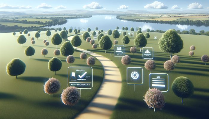 How Credit Inquiries Affect Consolidation Loans: UK Guide | DCL A serene UK countryside with spaced trees, a soft path, and a clear sky symbolizing credit management.