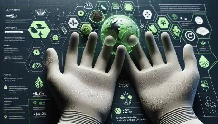 Hands wearing advanced nitrile gloves showcasing enhanced sensitivity and grip.