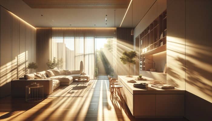 House Clearance in Bradford: A serene, orderly home interior with sunlight, symbolizing a fresh start after clearance.